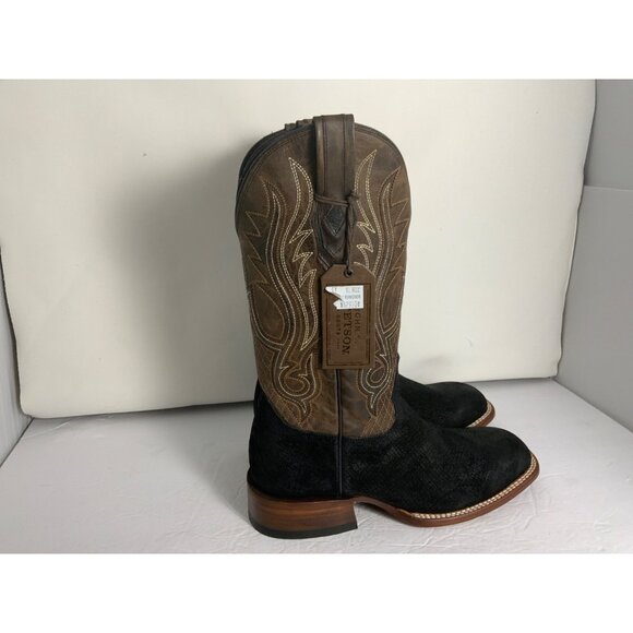 Stetson Men\'s  River Horse Exotic Hippopotamus   Boots WESTERN COWBOY 9.5 D NEW main image 7